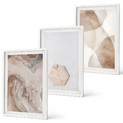 Set wanddecoratie met abstracte natuur set met abstracte natuurprint