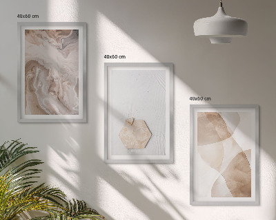 Wanddecoratie set schilderijen Designerska abstrakcja natura