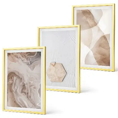 Set wanddecoratie met abstracte natuur set met abstracte natuurprint