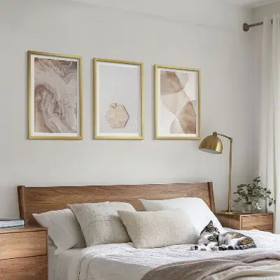 Set wanddecoratie met abstracte natuur set met abstracte natuurprint