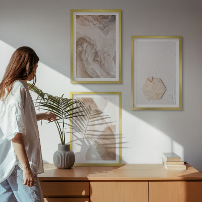 Wanddecoratie set schilderijen Designerska abstrakcja natura