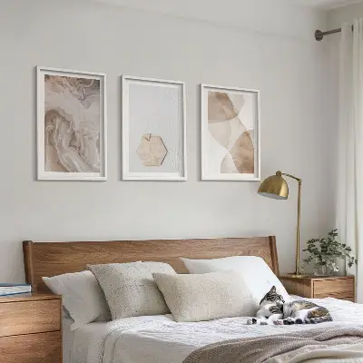 Set wanddecoratie met abstracte natuur set met abstracte natuurprint