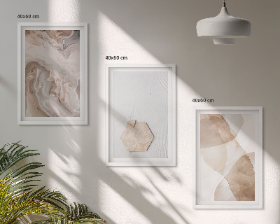 Wanddecoratie set schilderijen Designerska abstrakcja natura