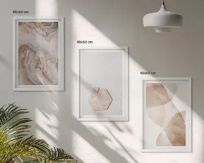 Set wanddecoratie met abstracte natuur set met abstracte natuurprint