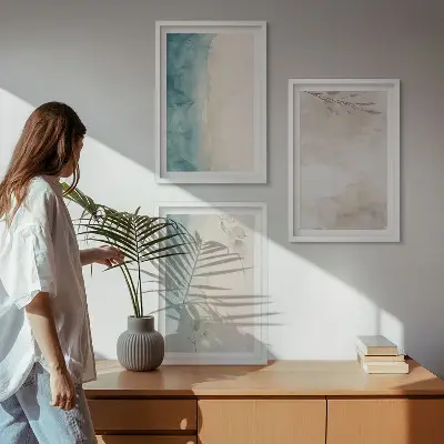 Fotobehang subtiele aquarelstijlen