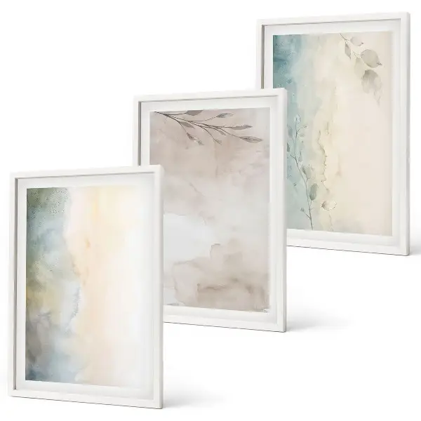 Wanddecoratieset schilderijen delicate aquarelillustraties van karton
