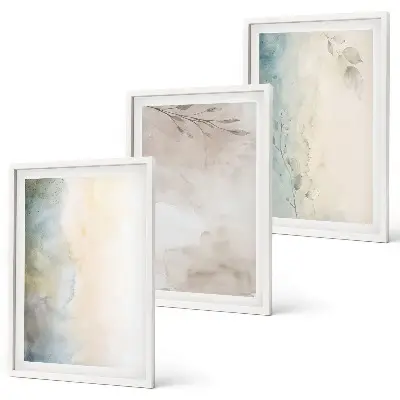 Wanddecoratieset schilderijen delicate aquarelillustraties van karton