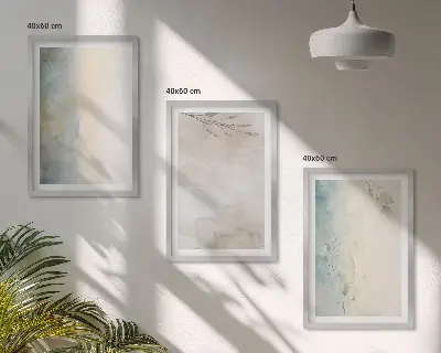 Wanddecoratieset schilderijen delicate aquarelillustraties van karton