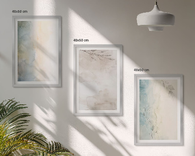 Wanddecoratie set schilderijen Delikatne tektury akwarel