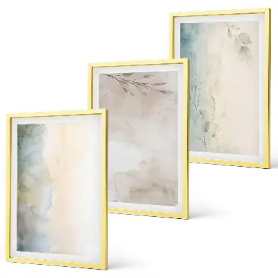 Wanddecoratieset schilderijen delicate aquarelillustraties van karton