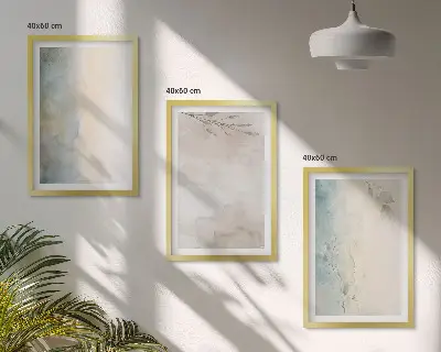 Wanddecoratieset schilderijen delicate aquarelillustraties van karton
