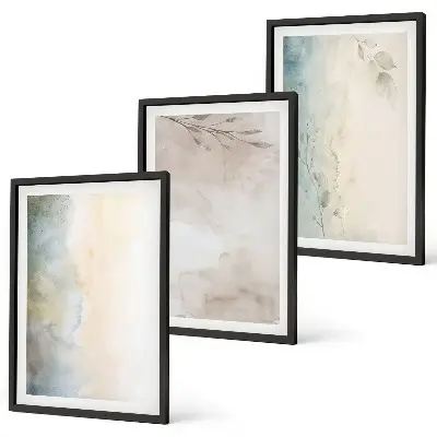 Wanddecoratieset schilderijen delicate aquarelillustraties van karton