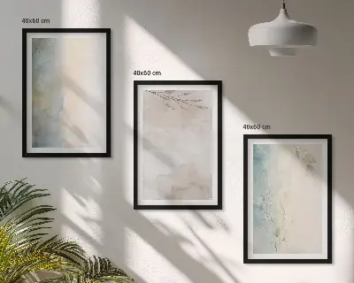 Wanddecoratieset schilderijen delicate aquarelillustraties van karton