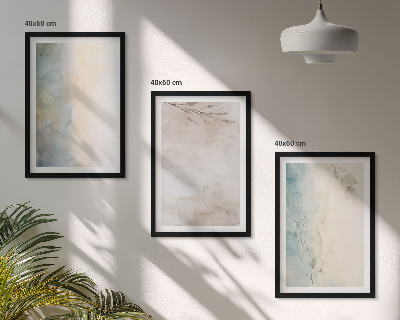 Wanddecoratie set schilderijen Delikatne tektury akwarel