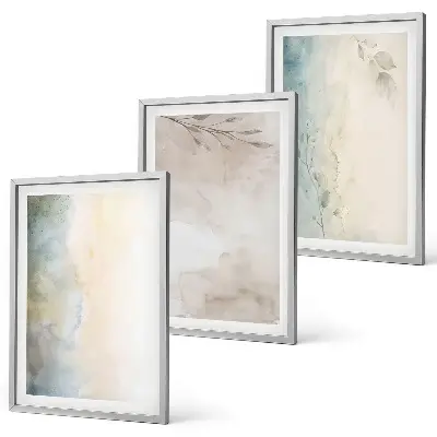 Wanddecoratieset schilderijen delicate aquarelillustraties van karton