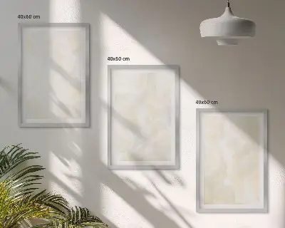 Set van schilderijen met heldere verftexturen in designstijl