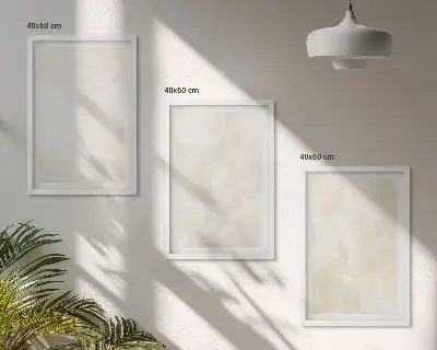 Set van schilderijen met heldere verftexturen in designstijl