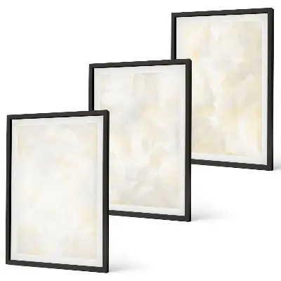 Set van schilderijen met heldere verftexturen in designstijl