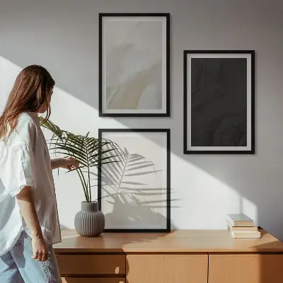 Fotowand met abstracte texturen in minimalistische tinten