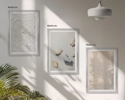 Wanddecoratie set schilderijen met boho natuurlijke texturen en structuren
