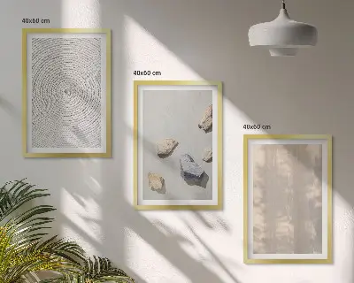 Wanddecoratie set schilderijen met boho natuurlijke texturen en structuren