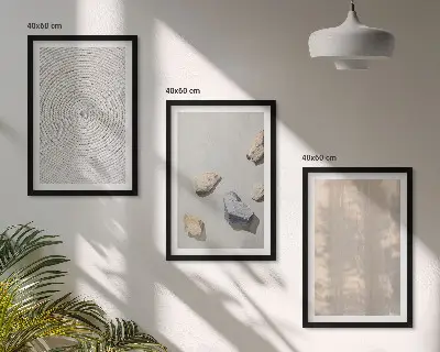 Wanddecoratie set schilderijen met boho natuurlijke texturen en structuren