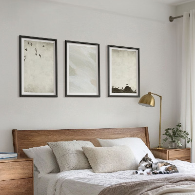 Wanddecoratie set schilderijen Ptaki skały ślady pędzla dekoracje