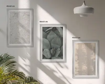 Wanddecoratie set schilderijen zomerse tropische texturen