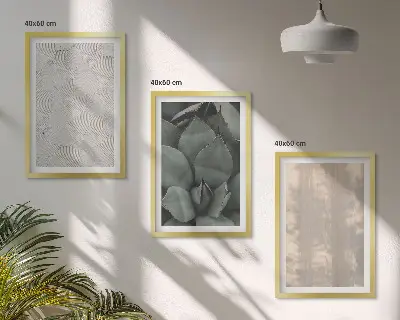 Wanddecoratie set schilderijen zomerse tropische texturen