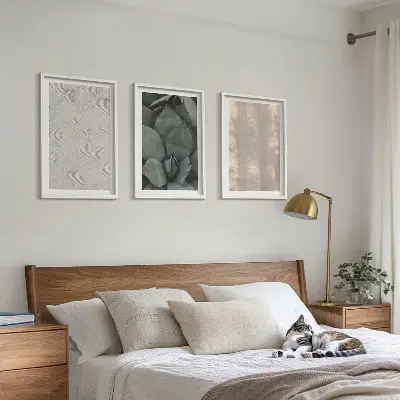 Wanddecoratie set schilderijen zomerse tropische texturen