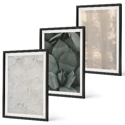 Wanddecoratie set schilderijen zomerse tropische texturen