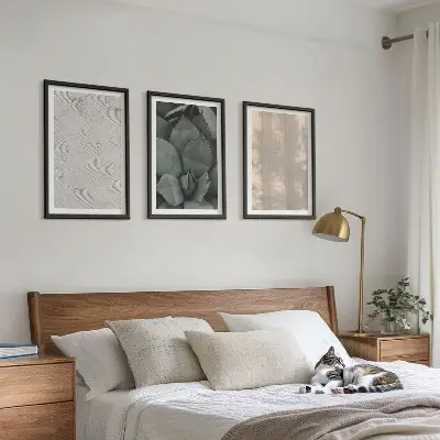 Wanddecoratie set schilderijen zomerse tropische texturen