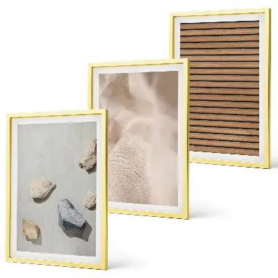 Fotowand met texturen van stenen, hout en stof