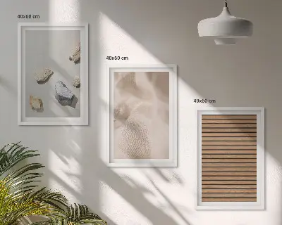 Fotowand met texturen van stenen, hout en stof