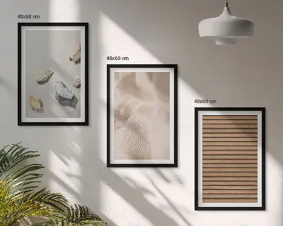 Fotowand met texturen van stenen, hout en stof