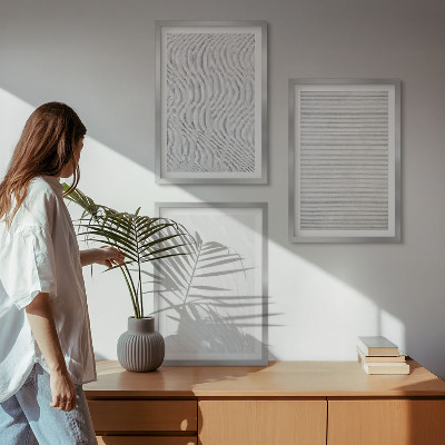 Wanddecoratie set schilderijen Jasne struktury wzory piasku