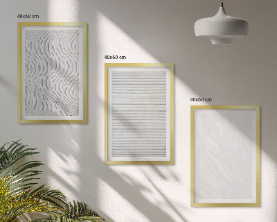 Wanddecoratie set schilderijen Jasne struktury wzory piasku