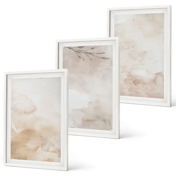 Fotobehang aquarelbladeren in pastelkleuren