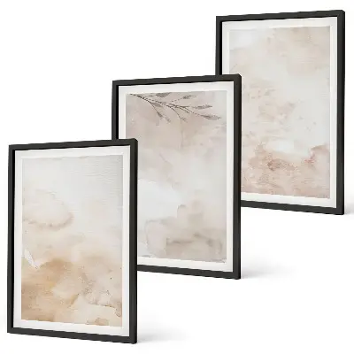 Fotobehang aquarelbladeren in pastelkleuren