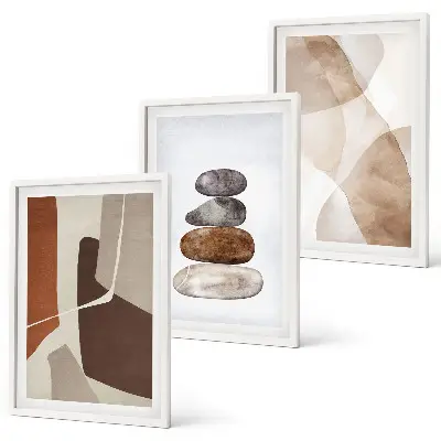 Wanddecoratie set schilderijen modern abstract schilderij