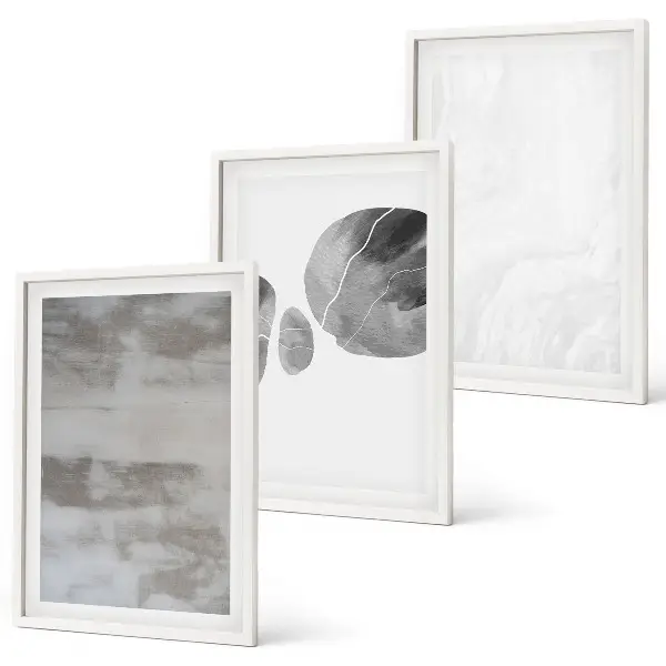 Set van wanddecoratie schilderijen moderne abstracte structuren