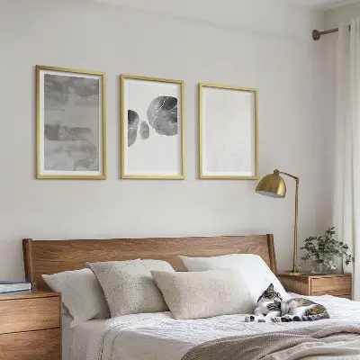 Set van wanddecoratie schilderijen moderne abstracte structuren
