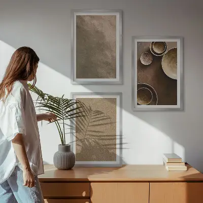 Fotowand met minimalistische stenen structuren