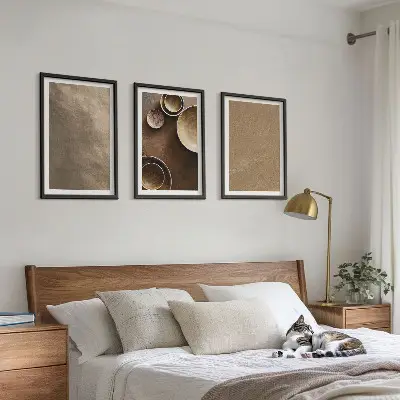 Fotowand met minimalistische stenen structuren
