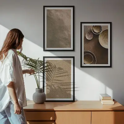 Fotowand met minimalistische stenen structuren