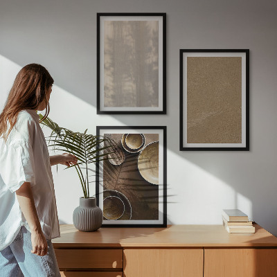 Wanddecoratie set schilderijen Struktury tekstury minimalistyczne
