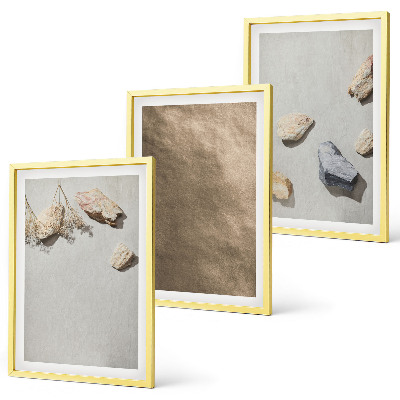 Wanddecoratie set schilderijen Kamienie plaża struktury naturalne