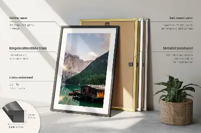 Griekse uitzichten op Santorini Oia meerluik in lijst