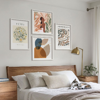 Meerluik in lijst Boho-esthetiek pastel posters