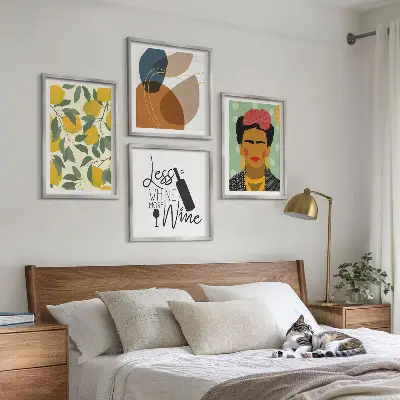 Citroenenwijn portret van Frida set van posters met lijst
